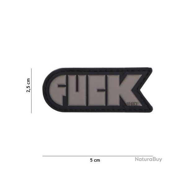 Patch 3D PVC Fuck Gris (101 Inc)