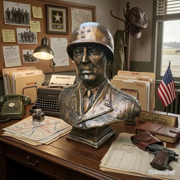Buste artisanal du G�n�ral Patton