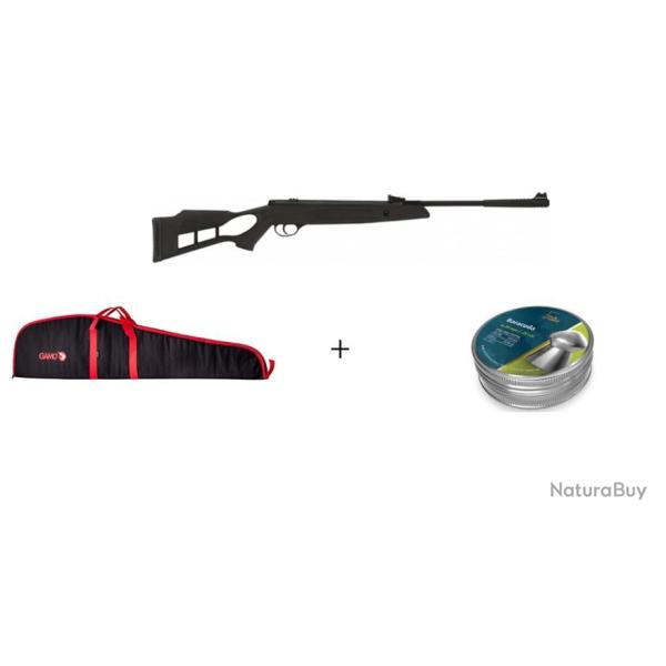 Pack Carabine  Hatsan Striker Edge Calibre 6,35 mm, 19,9 Joules + Pellets H&N + Housse de pro