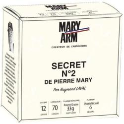 BTE 25 CART. MARY ARM SECRET 2 CAL. 12 / 70 MM N&deg; 7,5 33G FEUTRE ROSE