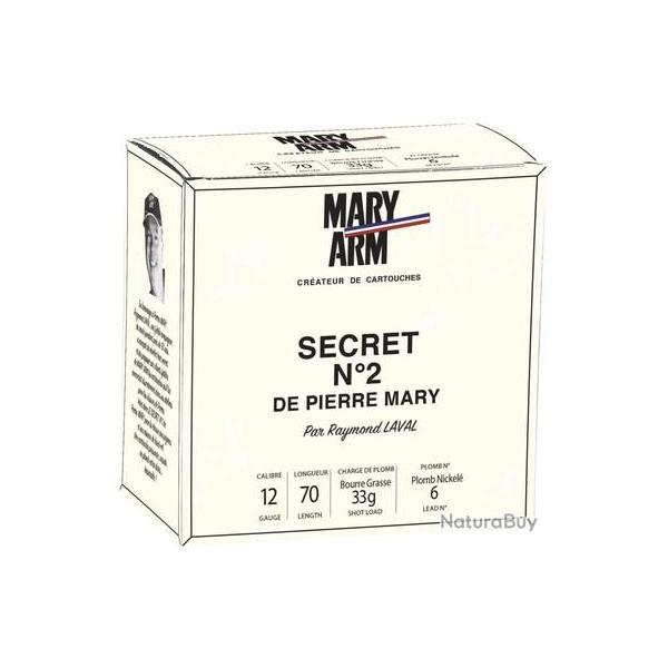 BTE 25 CART. MARY ARM SECRET 2 CAL. 12 / 70 MM N� 7,5 33G FEUTRE ROSE