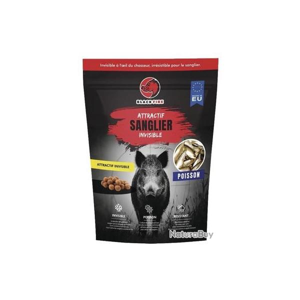 SACHET 1.5 KG ATTRACTIF BLACK FIRE INVISIBLE POISSON