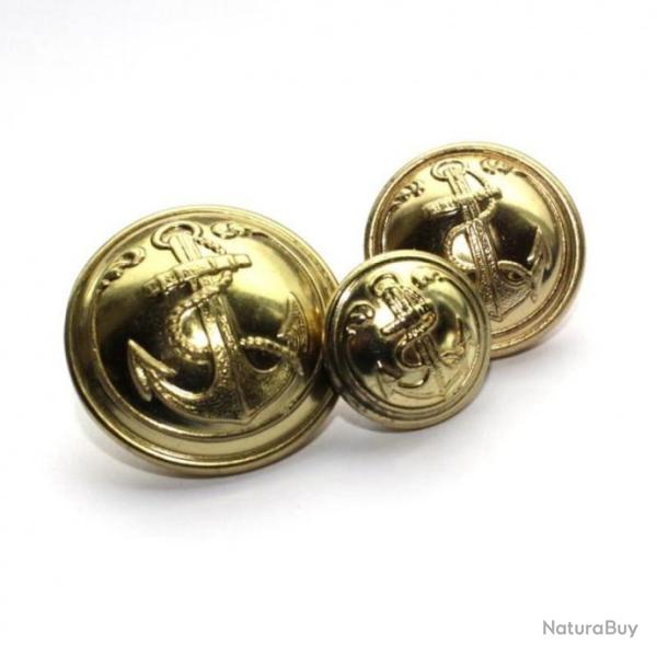 Boutons bombs Troupes de Marine en laiton diametre 25 mm