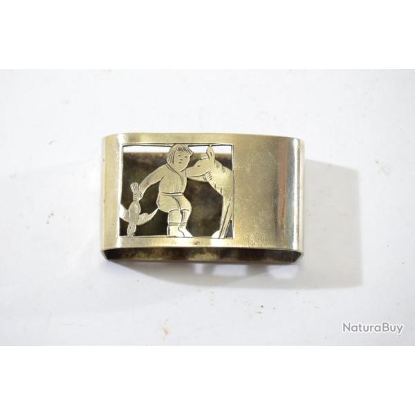 Rond de serviette sc�ne de chasse ? Indochine ? Ann�es 1930 - 1950. Asiatique