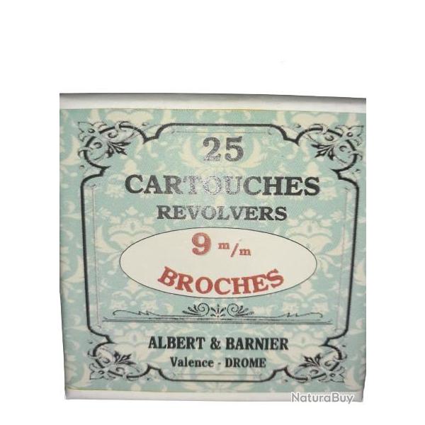 9 mm Broches ou 9mm Lefaucheux: Reproduction boite cartouches (vide) ALBERT & BARNIER 8736568
