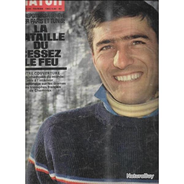 paris match 672 f�vrier 1962,  alg�rie cessez le feu, bozon champion du monde , abel, coll�ge charle
