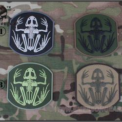 Patch 3D PVC Skull Frog OD & Green (Emerson)