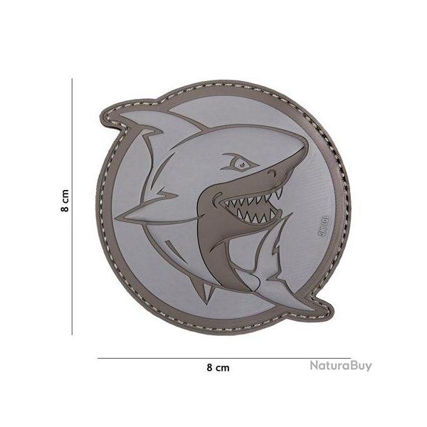 Patch 3D PVC Shark Attack Gris (101 Inc)