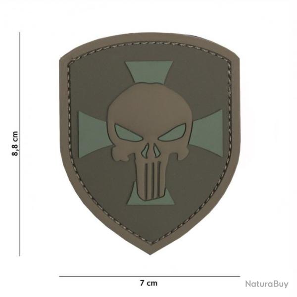 Patch 3D PVC Punisher Shield Cross Coyote (101 Inc)