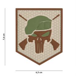 Patch 3D PVC Commando Punisher Coyote (101 Inc)
