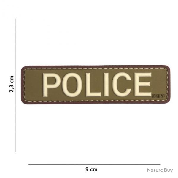 Patch 3D PVC Police OD & Marron (101 Inc)