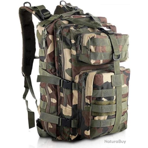 Sac � dos tactique 35L imperm�able for�t camouflage - LIVRAISON GRATUITE ET RAPIDE