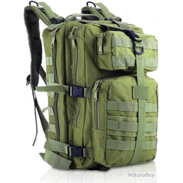 TOP ENCHERE - Sac  dos tactique 35L vert arme impermable - LIVRAISON GRATUITE ET RAPIDE