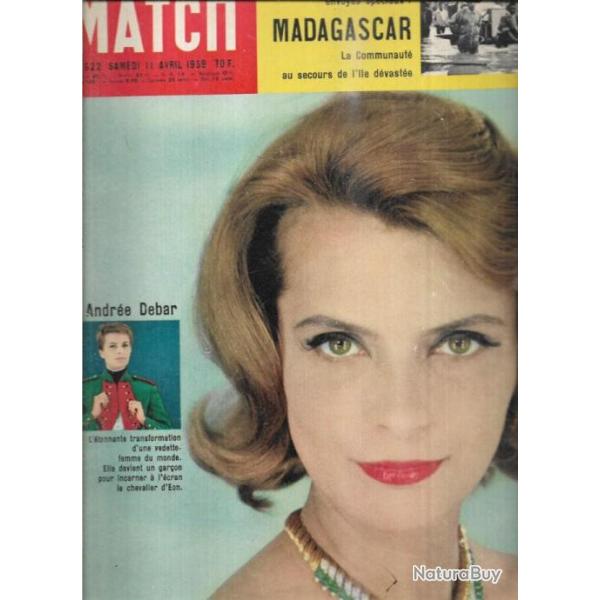 paris match 522 avril 1959 bagne de cayenne , typhon madagascar, marilyn monroe , humez boxe,