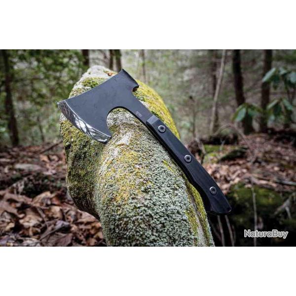 Hache Tomahawk APOC Survival Hundr Lame Acier 9260 Manche G10 Etui Kydex DRK35550