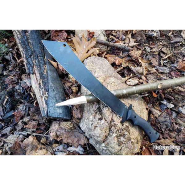 Machette APOC Survival Chop House Machete Lame Acier 9260 Manche G10 Etui Kydex DRK35530
