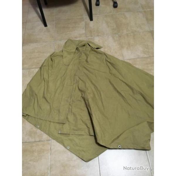 Rare!!! Cape En toile beige arm�e fran�aise  ww2 �quipement pluie ou sniper