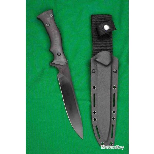 Couteau APOC Survival Wayward Camper Lame Acier 9260 Manche G10 Etui Kydex DRK35600