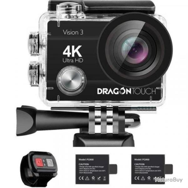 Cam�ra Embarqu�e Sport 4k WiFi avec T�l�commande 2.4G Etanche 170�Kits d'Accessoires