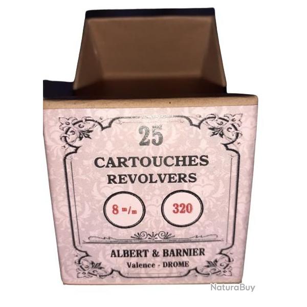 8 mm 320 Bull Dog ou 8mm 320 Bulldog: Reproduction boite cartouches (vide) ALBERT & BARNIER 8741517
