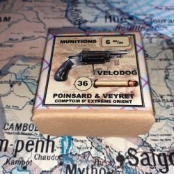 6 mm V&eacute;lodog (Poinsard & Veyret) : Reproduction boite munitions (vide) PV 8741597
