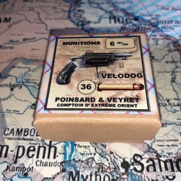 6 mm V�lodog (Poinsard & Veyret) : Reproduction boite munitions (vide) PV 8741597