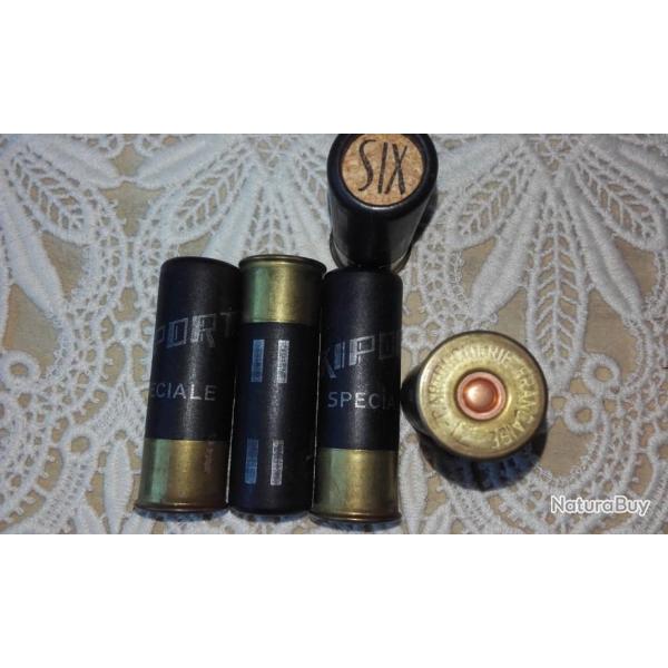 une belle cartouche de collection  douille en carton (KIPORT SPECIALE) marquage gris