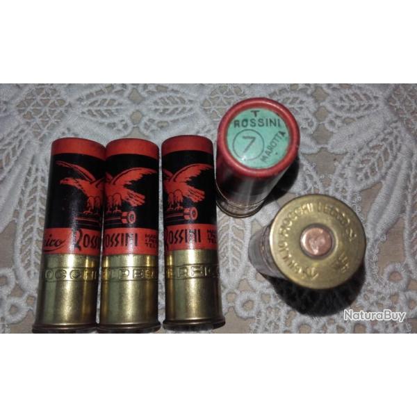 MAGNIFIQUE CARTOUCHE DE COLLECTION ITALIENNE  DOUILLE CARTON  (ROSSINI) sertissage n1