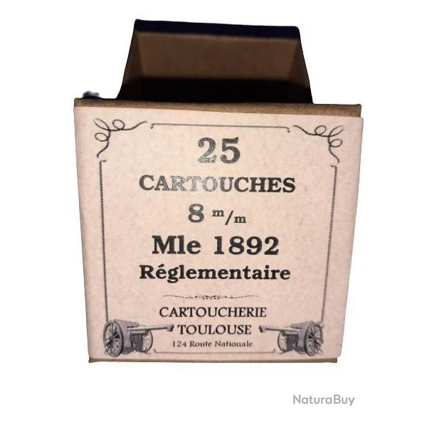 8 mm 1892 ou 8mm 92 dit "Lebel": Reproduction boite cartouches (vide) CARTOUCHERIE TOULOUSE 8743492