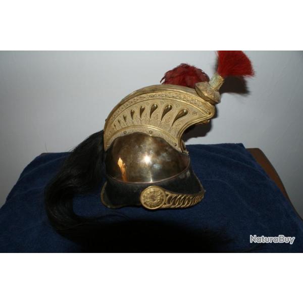CASQUE D'OFFICIER de CUIRASSIER modle 1858 en trs bon tat
