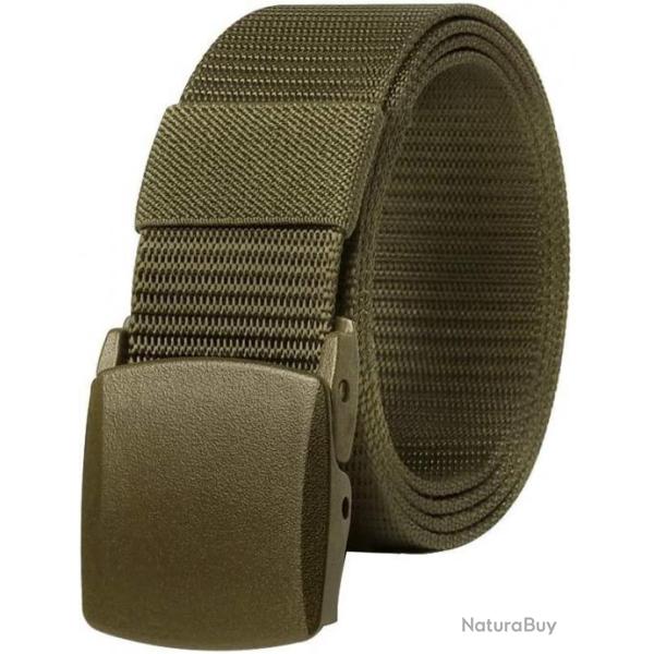 Ceinture tactique vert arm�e 125 x 3.8 cm en nylon - LIVRAISON RAPIDE ET GRATUITE