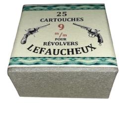 9 mm Broches type Lefaucheux: Reproduction boite munitions (vide) LE 8747392