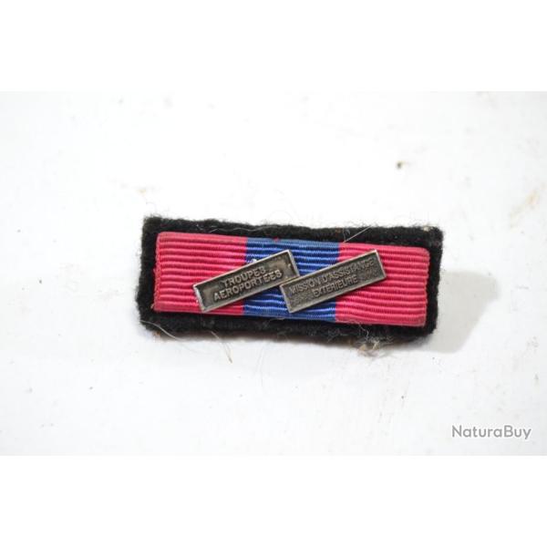 Barrette de rappel dfense nationale Troupes aroportes + mission d'assistance extrieure. Para
