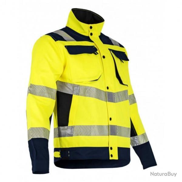 Veste haute visibilit� bicolore et col montant LMA REFLEXION/AMPOULE Orange / Bleu Marine 3 / M