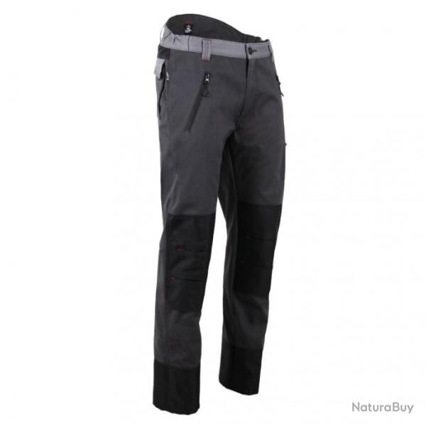 Pantalon de travail hiver d�perlant et polaire LMA BANQUISE Gris / Noir 38