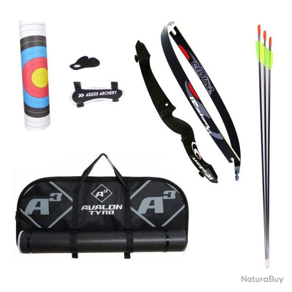 Kit arc de loisir Rolan Club 2 complet pour dbutant Gaucher (LH) Rose 70" 24 lbs