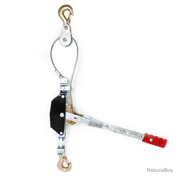 Le palan manuel 2000 kg 2.2m 2 transmission 2 crochets treuil de traction outils garage atelier bri