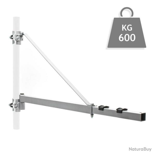 Bras pivotant levage palan support 600g 110cm treuil c�ble potence fixation 16_0002386