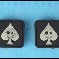 Patch 3D PVC As de Pique Squelette (Emerson)