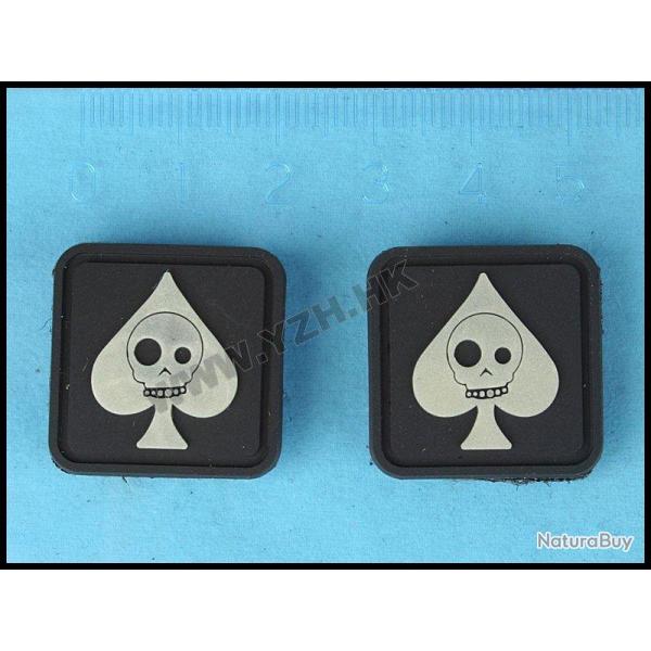 Patch 3D PVC As de Pique Squelette (Emerson)