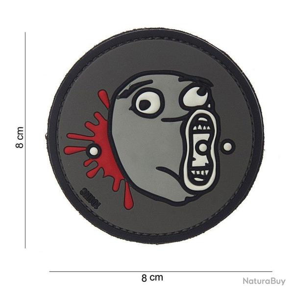 Patch 3D PVC LoL Face Gris (101 Inc)
