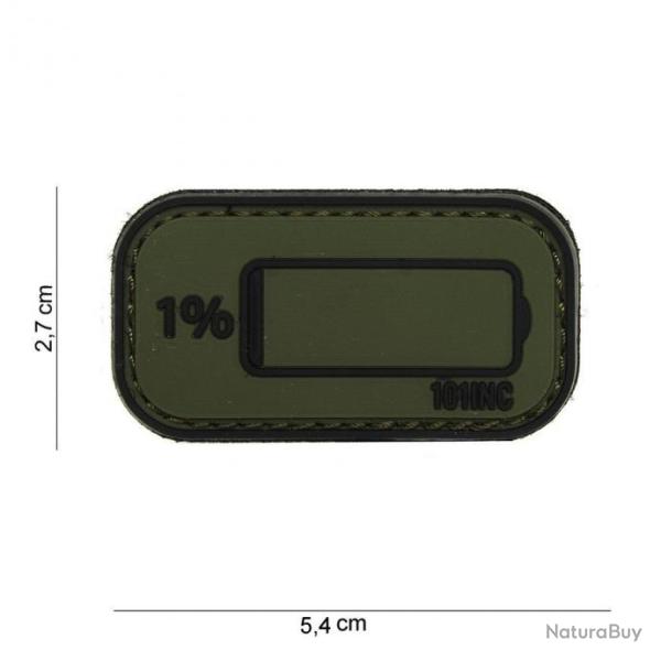 Patch 3D PVC Low Battery OD & Noir (101 Inc)