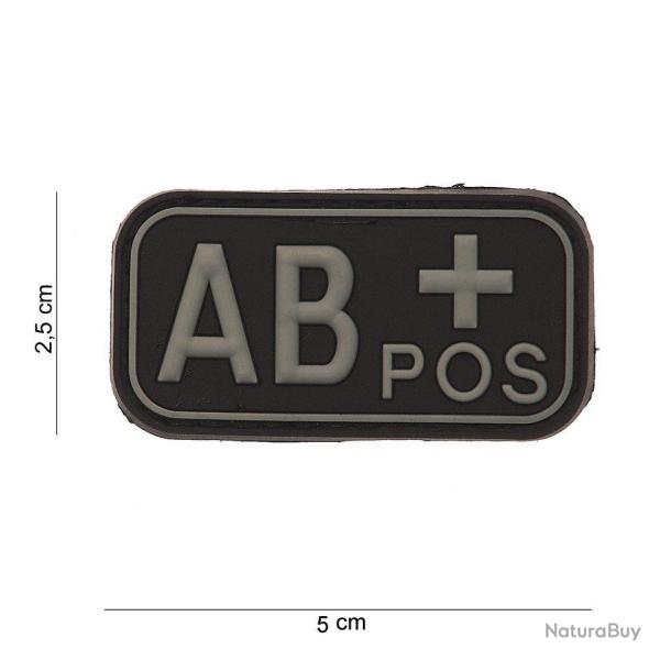 Patch 3D PVC Sanguin AB+ Noir (101 Inc)
