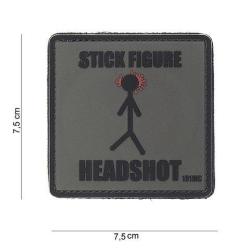 Patch 3D PVC "Stick Figure Headshot" (101 Inc)