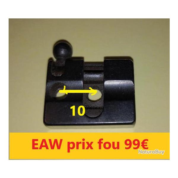 Embase EAW Arri�re  hauteur 7 mm  entraxe 10 avec 2 vis     occasion  blanchie  dessous  H810