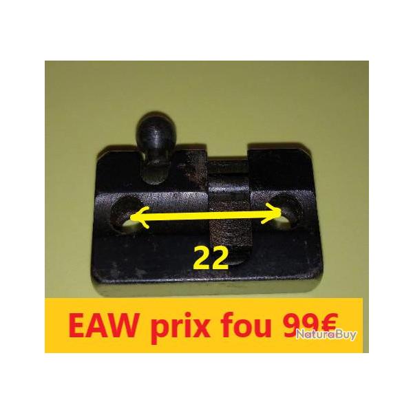 Embase EAW Arri�re  hauteur 7 mm  entraxe 22 avec 2 vis     occasion  qqs points de rouille   H722
