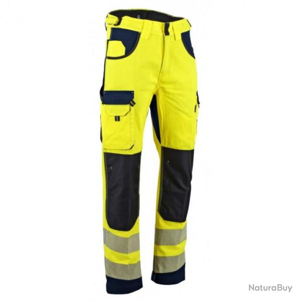 Pantalon haute visibilit� avec poches genouill�res en Oxford LMA DEFENSE/POLARISATION Jaune / Bleu M