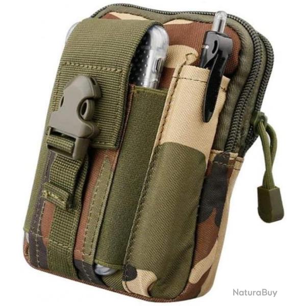 TOP ENCHERE - Pochette tactique CP camouflage 18 x 12 x 4 cm - LIVRAISON GRATUITE ET RAPIDE