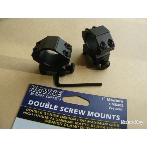 Montage Hawke rail 21 mm Diamtre 25.4