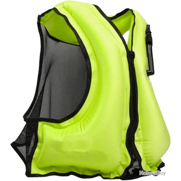 Gilet de sauvetage jaune fluo - Certifi� CE - LIVRAISON GRATUITE ET RAPIDE